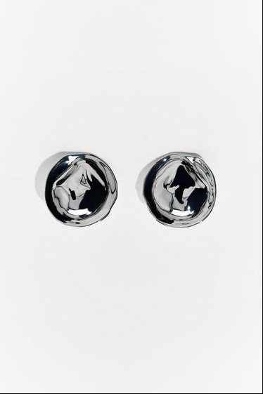 Sculpted silver stud earrings